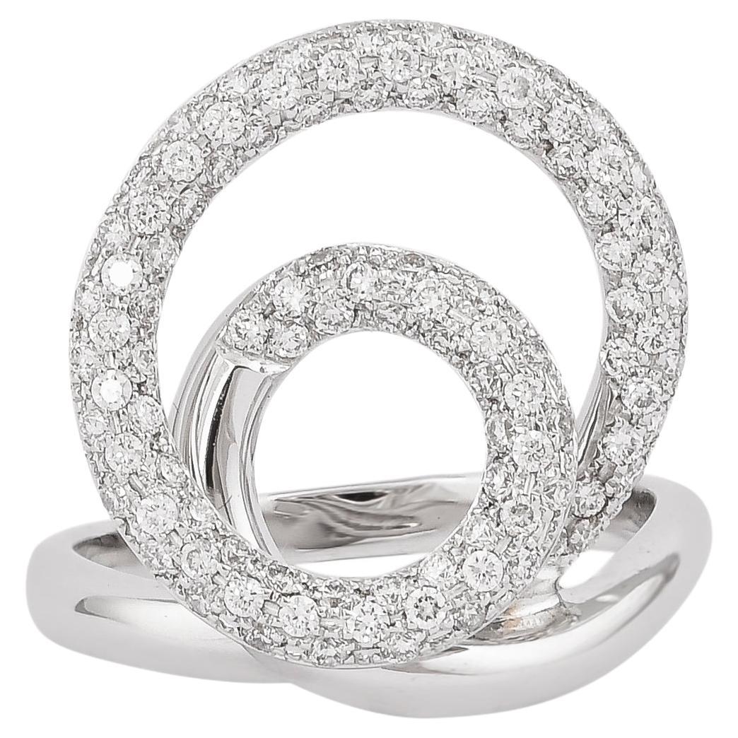 0.824 Carat Diamond Ring in 18 Karat White Gold For Sale