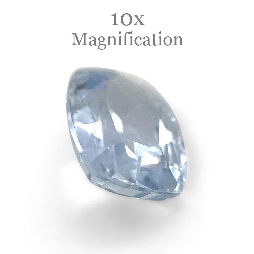0.82ct Cushion Icy Blue Sapphire from Sri Lanka Unheated For Sale 5