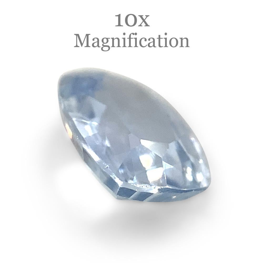 0.82ct Cushion Icy Blue Sapphire from Sri Lanka Unheated For Sale 6