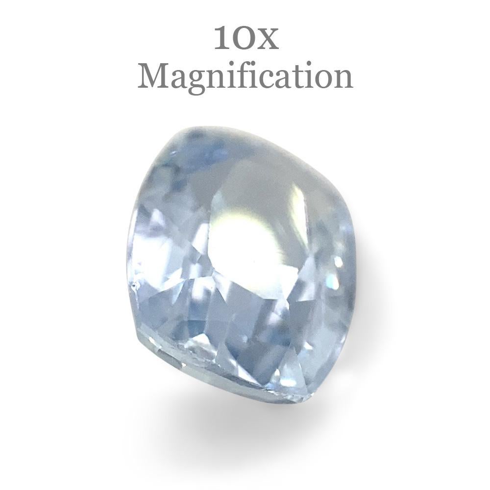 0.82ct Cushion Icy Blue Sapphire from Sri Lanka Unheated For Sale 7