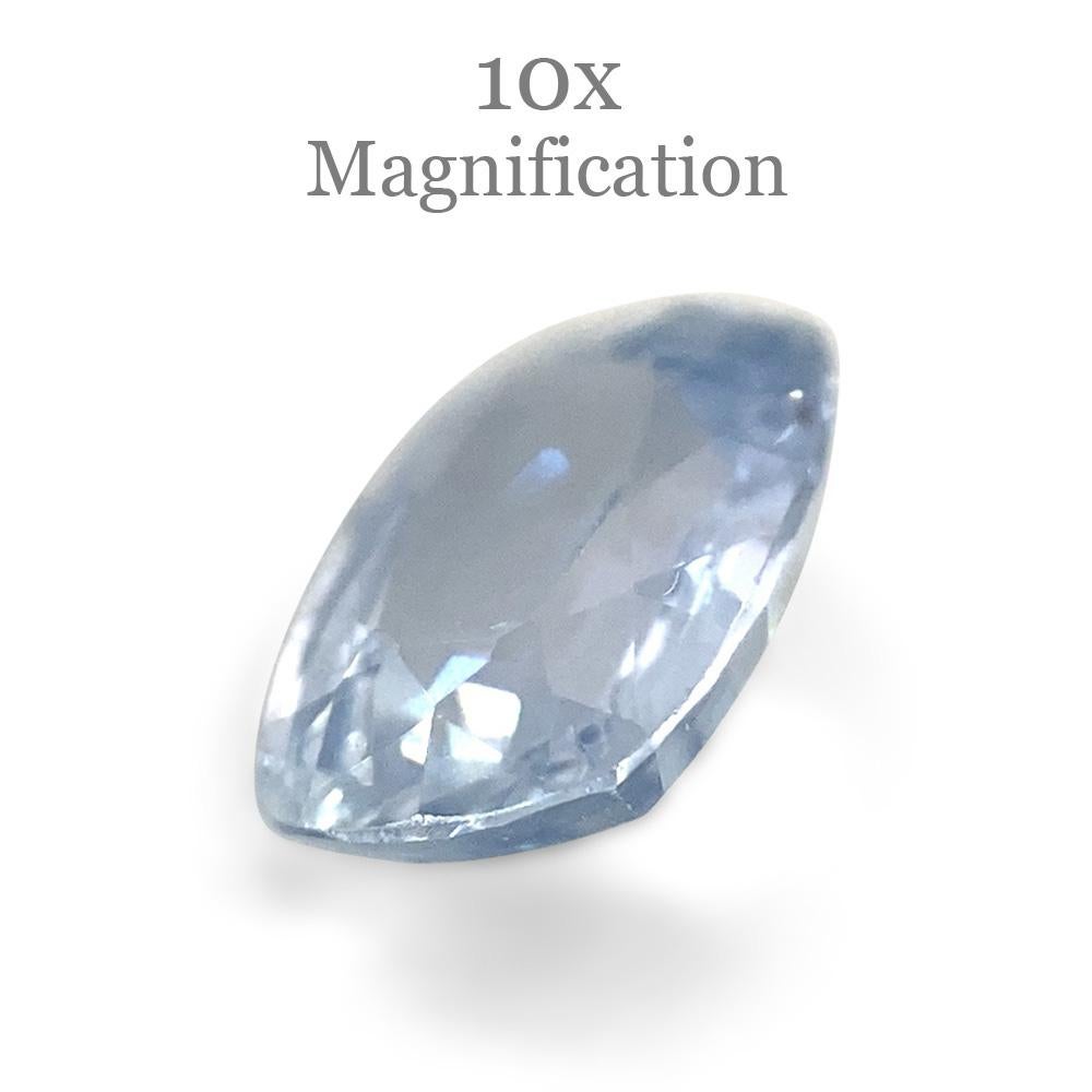 0.82ct Cushion Icy Blue Sapphire from Sri Lanka Unheated For Sale 9