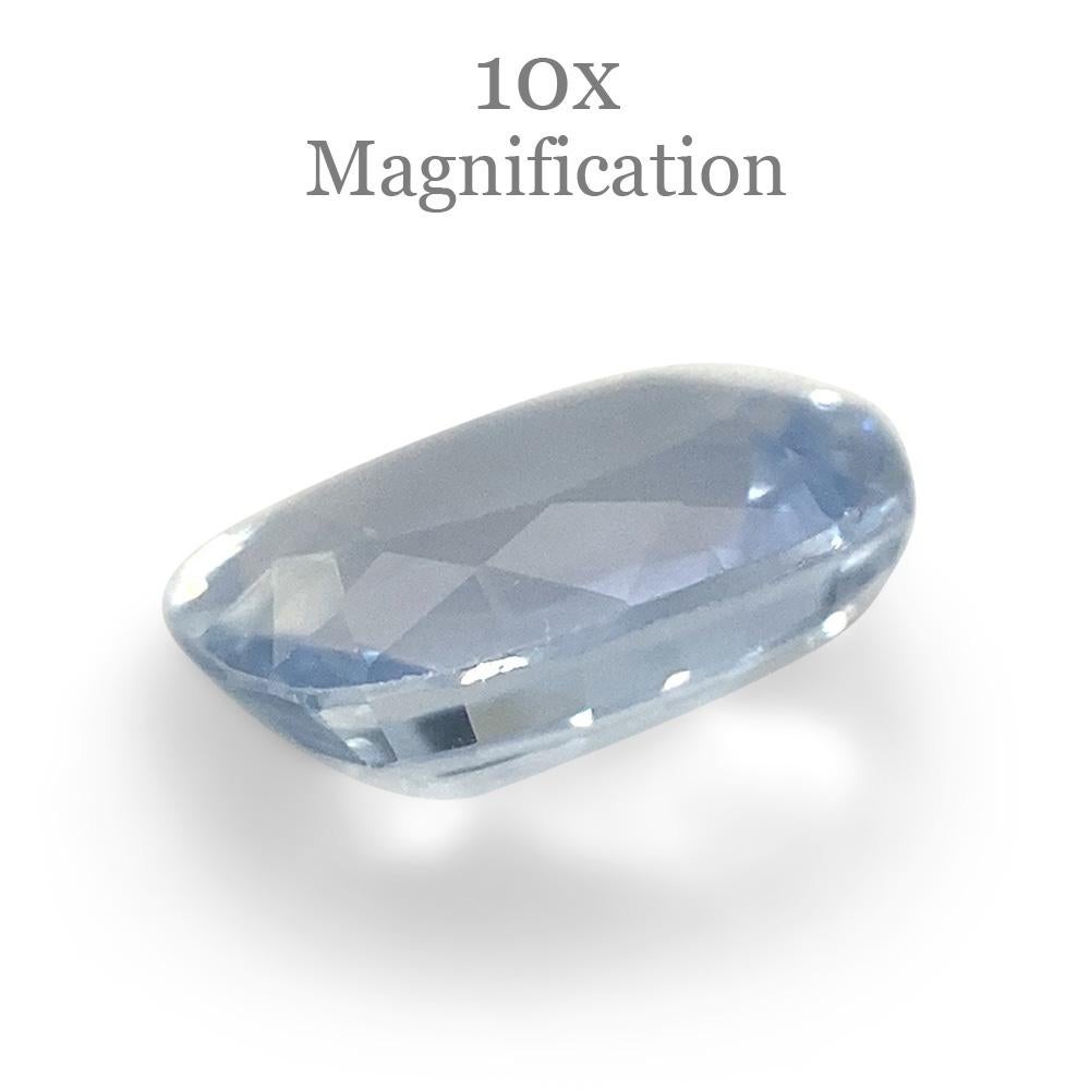 0.82ct Cushion Icy Blue Sapphire from Sri Lanka Unheated For Sale 10