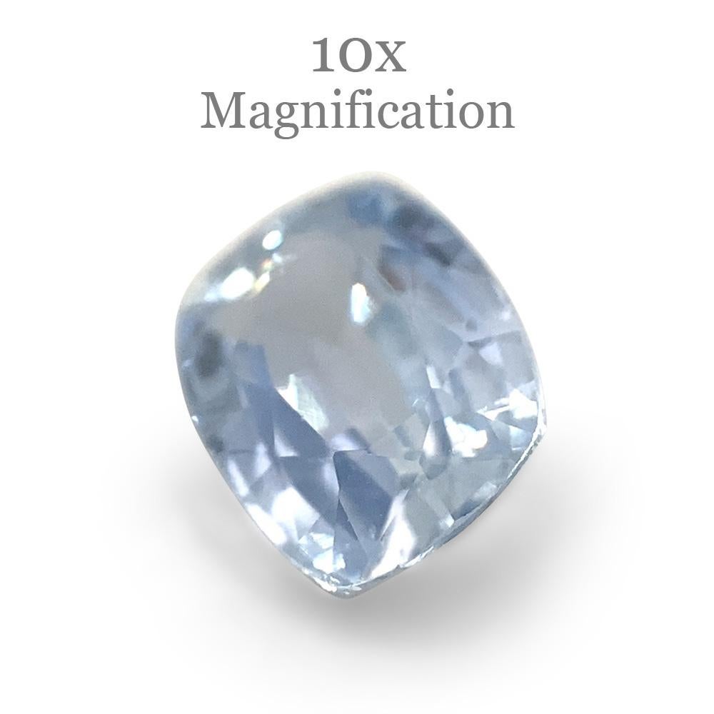 0.82ct Cushion Icy Blue Sapphire from Sri Lanka Unheated In New Condition For Sale In Toronto, Ontario