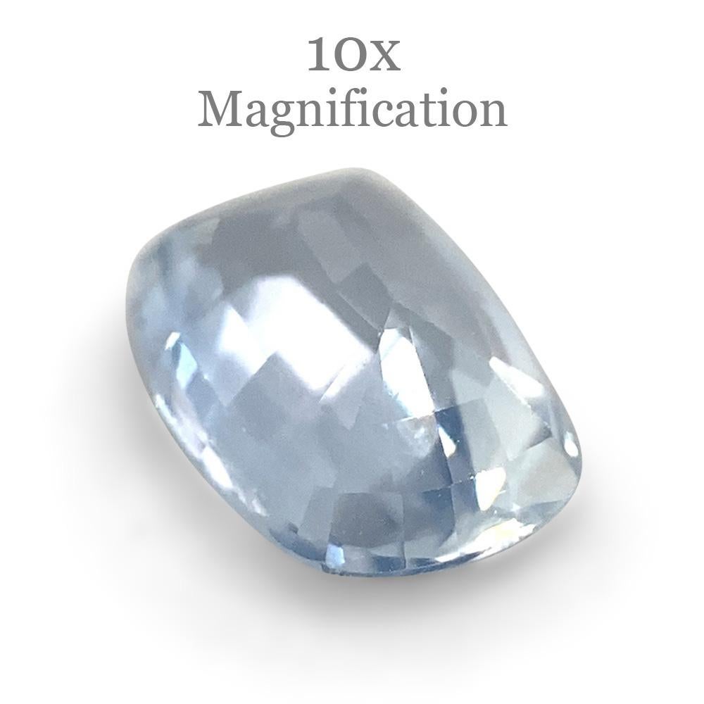 0.82ct Cushion Icy Blue Sapphire from Sri Lanka Unheated For Sale 3