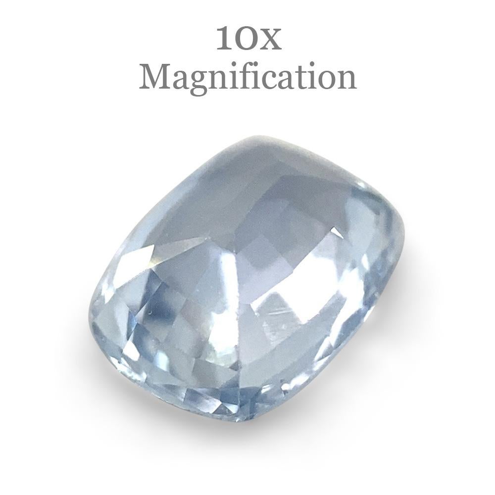 0.82ct Cushion Icy Blue Sapphire from Sri Lanka Unheated For Sale 4