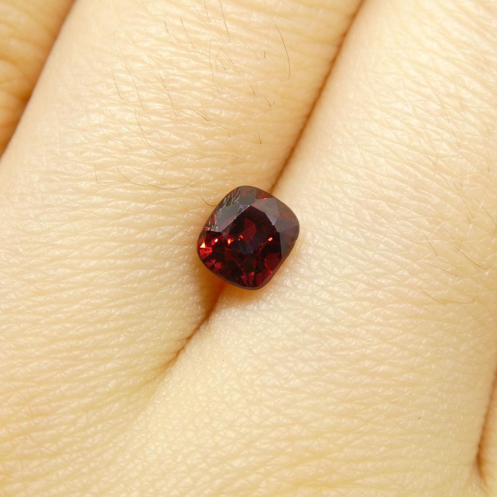 0.82ct Cushion Red Jedi Spinel from Sri Lanka In New Condition For Sale In Toronto, Ontario