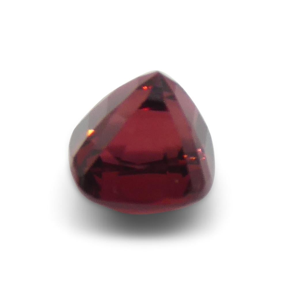 Women's or Men's 0.82ct Cushion Red Jedi Spinel from Sri Lanka For Sale