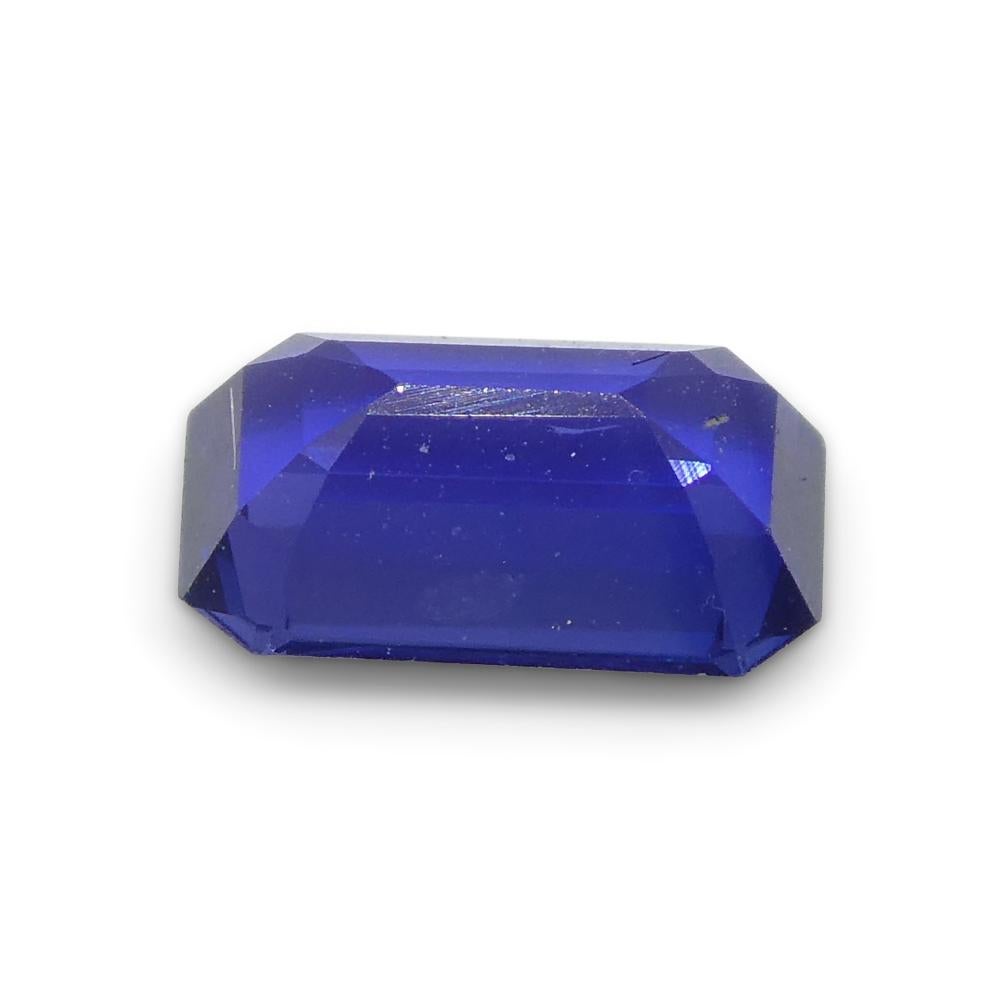 0.82ct Emerald Cut Blue Sapphire from Madagascar Unheated For Sale 7