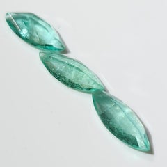 0.82Ct Natural Loose Emerald Marqiuse Shape 3 Pcs