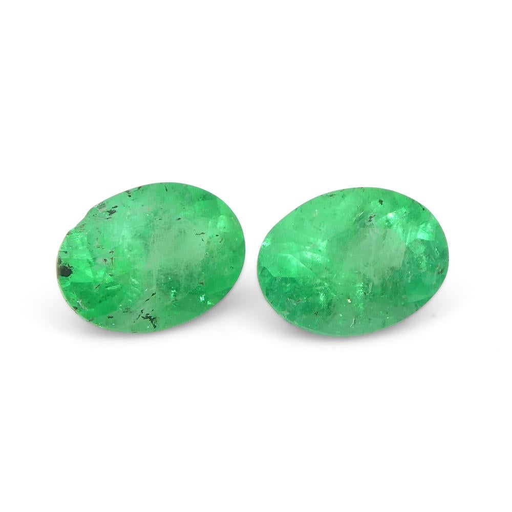 0.82 Karat Oval Grüner Smaragd aus Kolumbien im Angebot 1