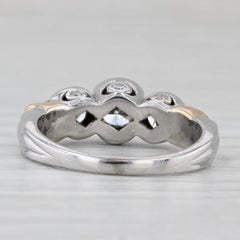 0.82ctw Diamond 3-Stone Engagement Ring 14k White Yellow Gold Size 5.5