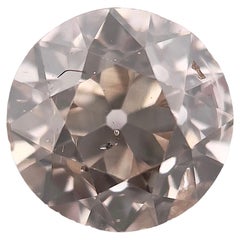 0.83 Carat Circular Brilliant GIA Certified Q to R Range, Very Light Brown I1 CL