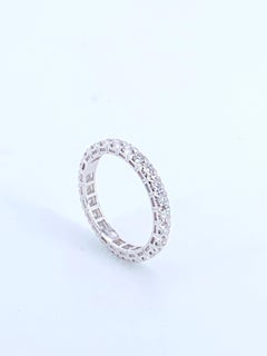Eternity Unisex 0.83 Carat Diamond 18kt White Gold Ring