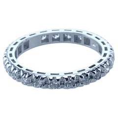 Eternity Unisex 0.83 Carat Diamond 18kt White Gold Ring