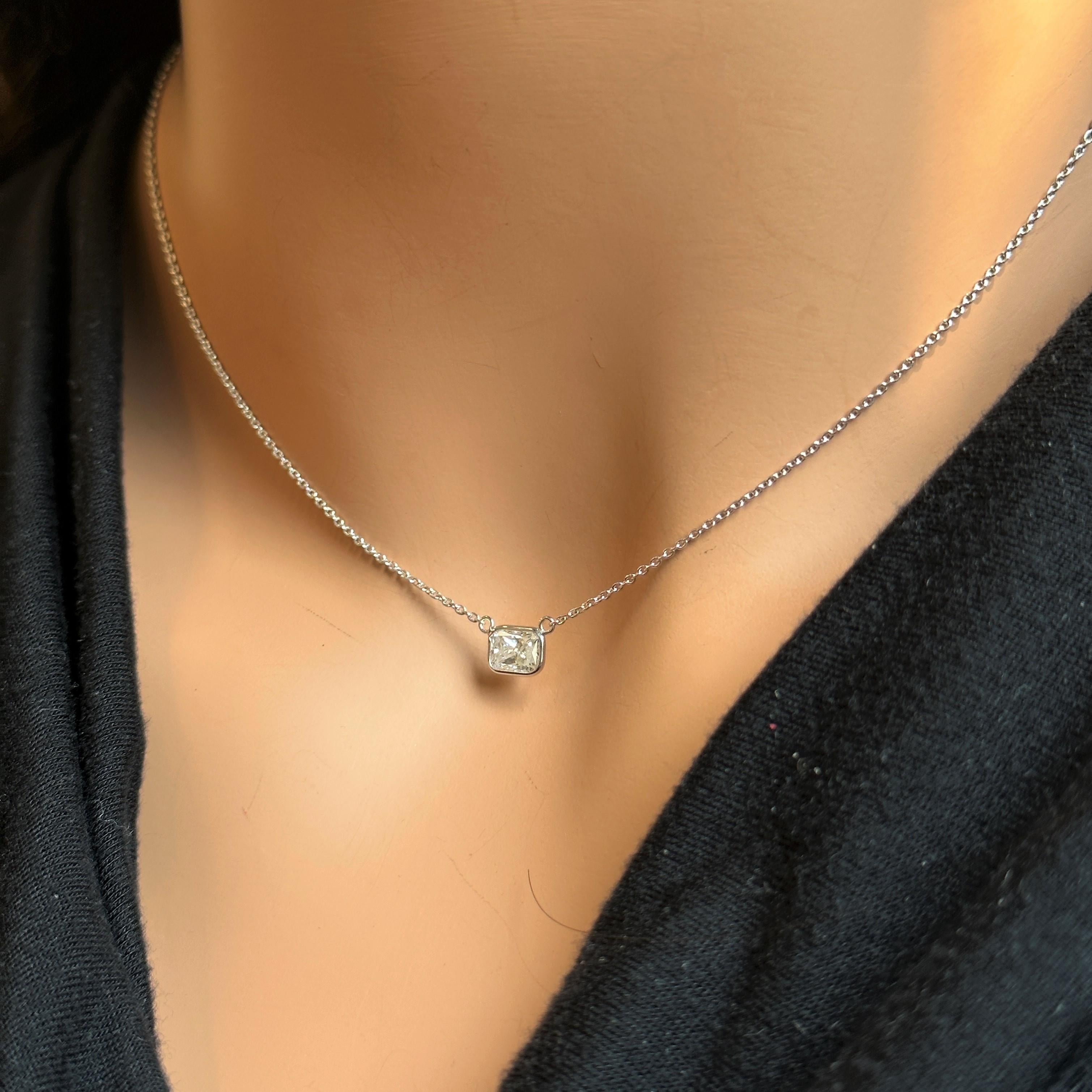 radiant diamond necklace
