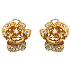 Boucles d'oreilles en or rose et diamants roses 0,83 carat