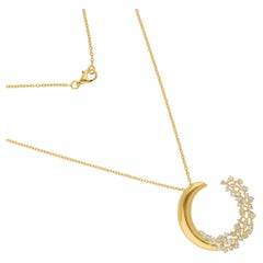 0.83 Carat SI Clarity HI Color Diamond Pendant Necklace 14 Karat Yellow Gold