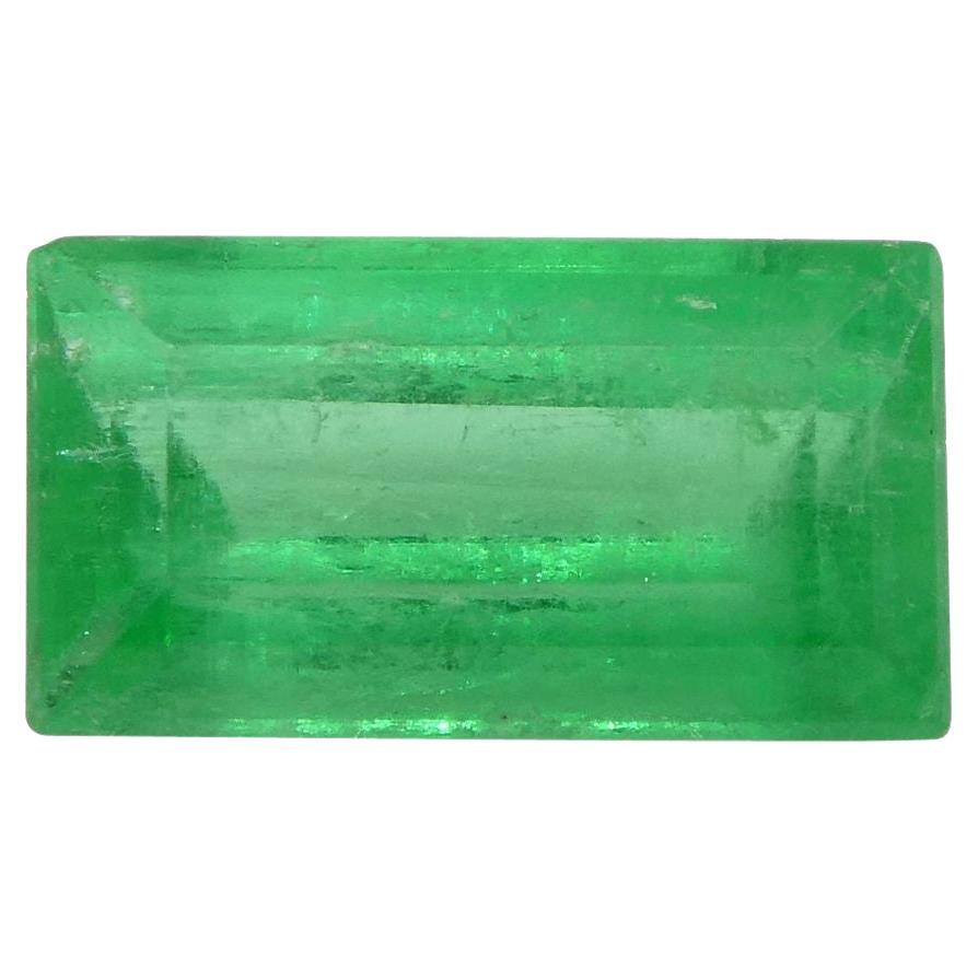 0.83 Ct Baguette Emerald Colombian For Sale