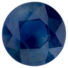 0.83 Ct Blue Sapphire Round Loose Gemstone