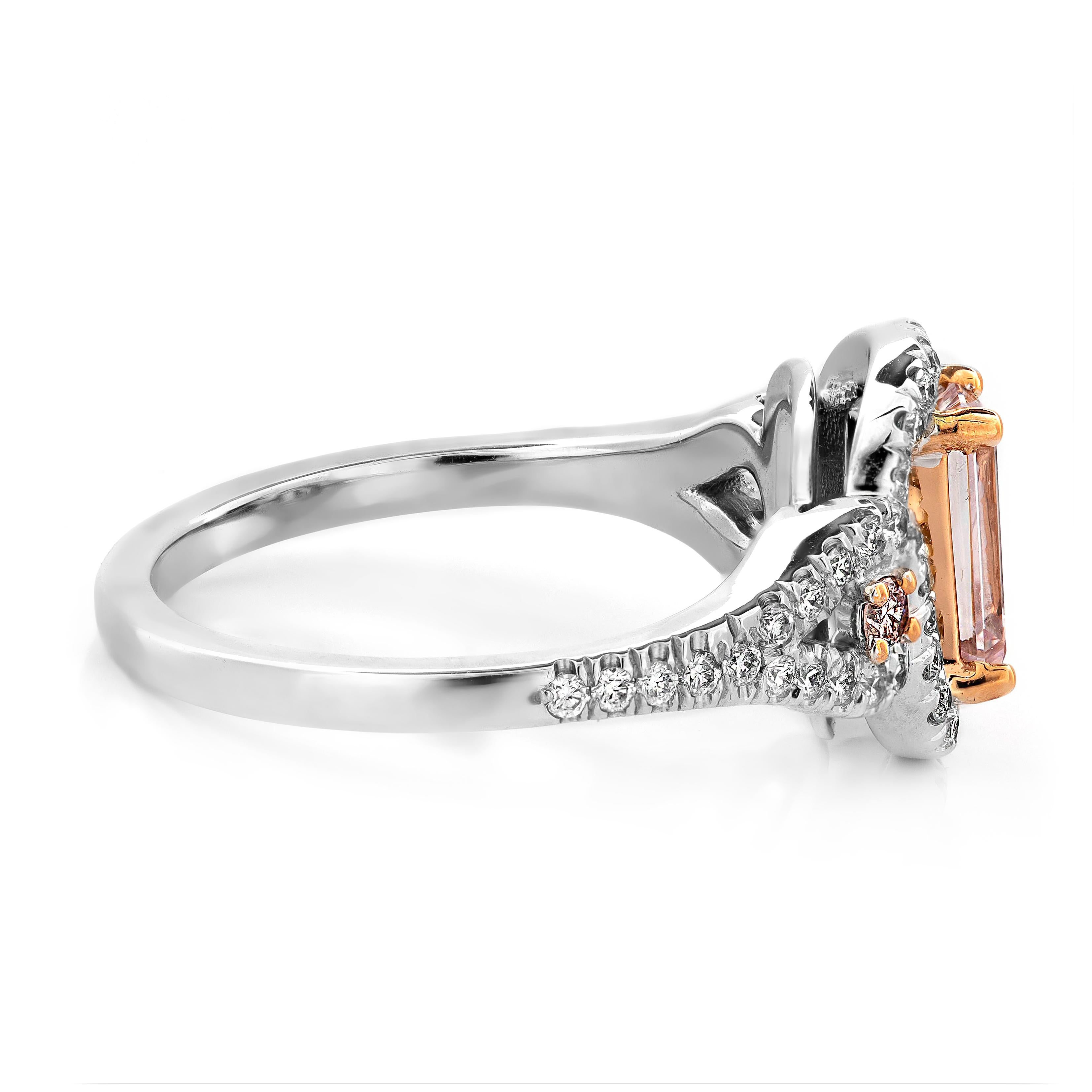 0.83 Carat Fancy Pink Diamond Ring Certified by HRD Antwerp and GWlabs 1