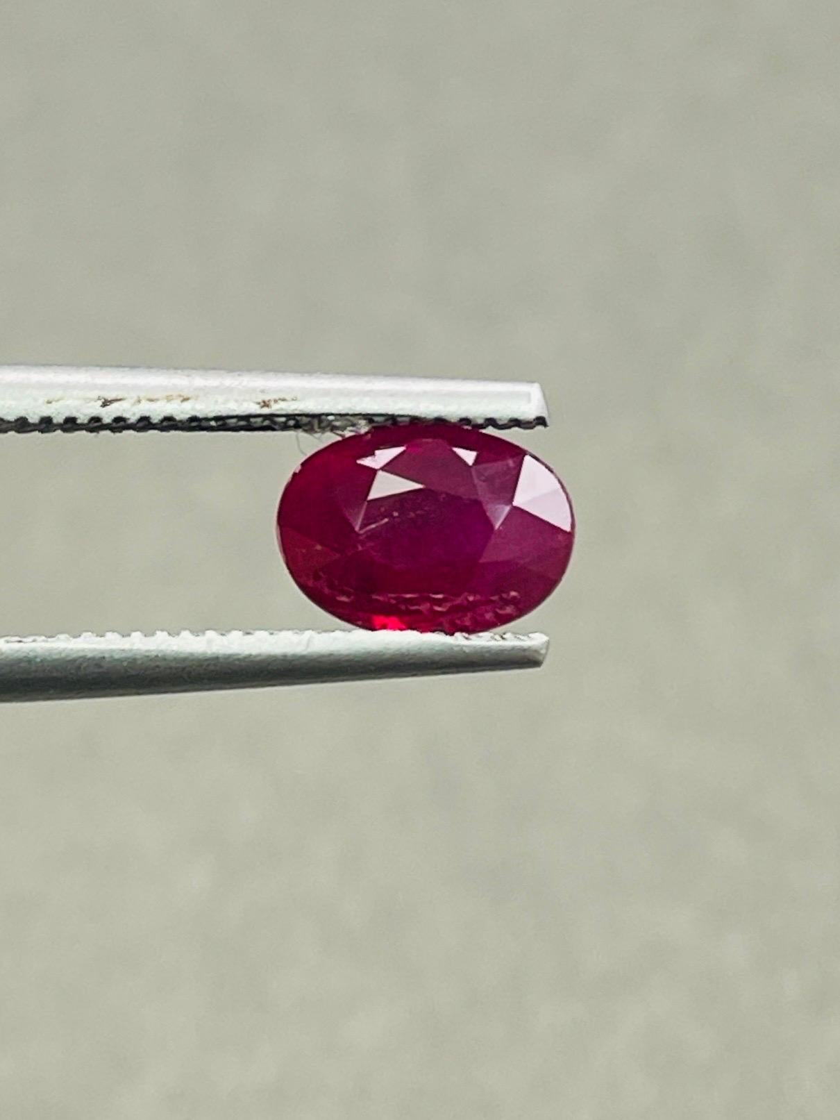 0.83 Ct GIA Certified  Unheated Burma Natural Ruby Pigeon Blood Color eyes clean For Sale 3