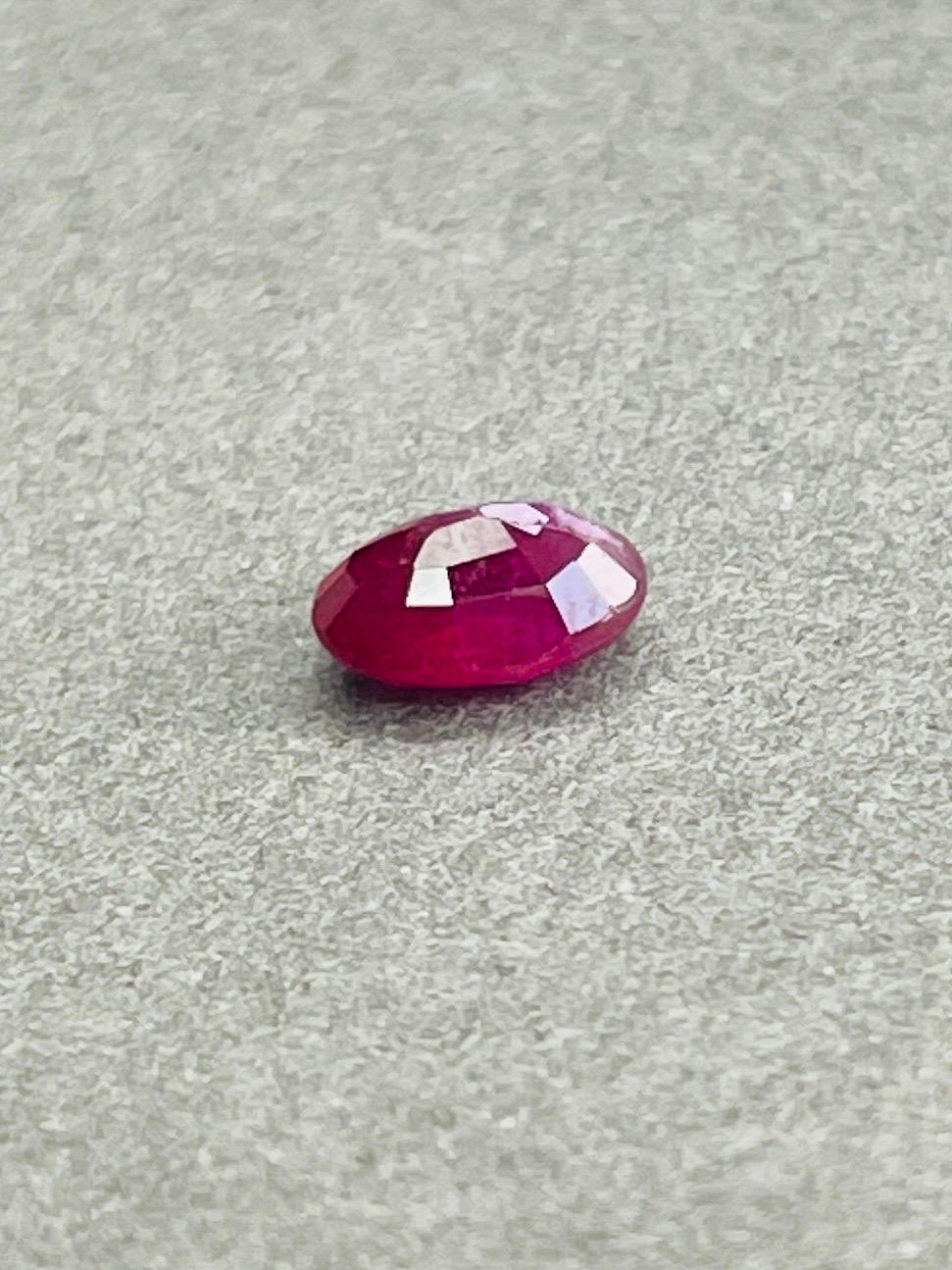 0.83 Ct GIA Certified  Unheated Burma Natural Ruby Pigeon Blood Color eyes clean For Sale 4
