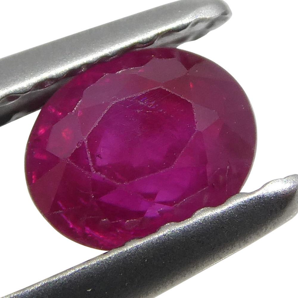 0.83 ct Oval Ruby Burma In New Condition For Sale In Toronto, Ontario