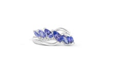 Marquis Cut Tanzanite Fashion Ring In 925 Solid Sterling Silver(6x3) Bridal Ring
