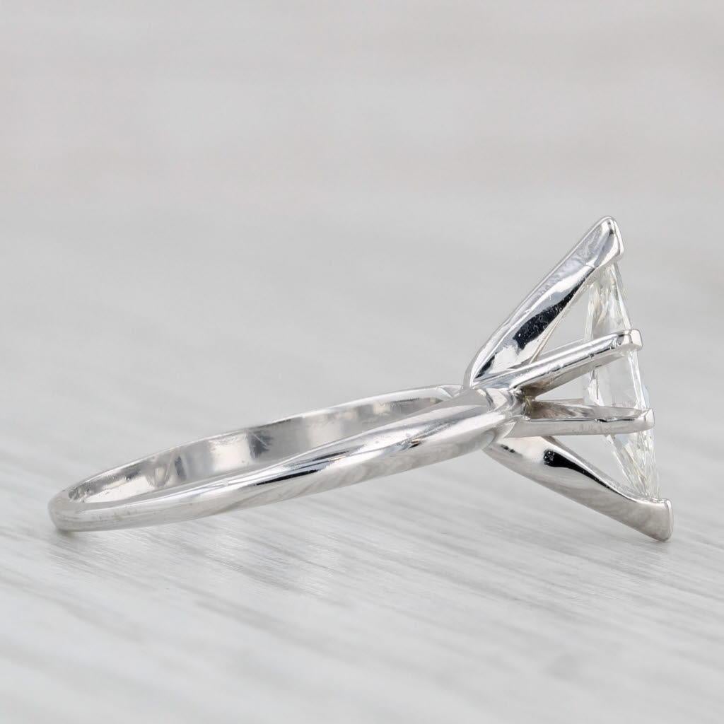 0,83ct Marquise Brillant Solitär Verlobungsring 14k Weißgold Größe 5,5 für Damen oder Herren im Angebot