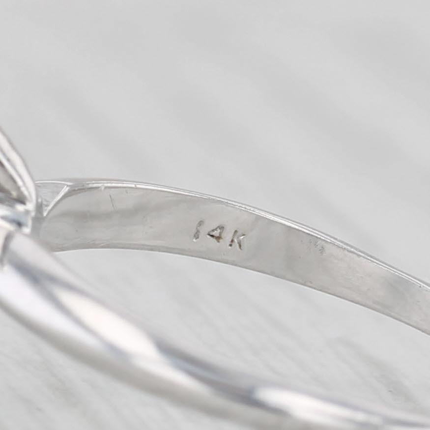 0,83ct Marquise Brillant Solitär Verlobungsring 14k Weißgold Größe 5,5 im Angebot 2