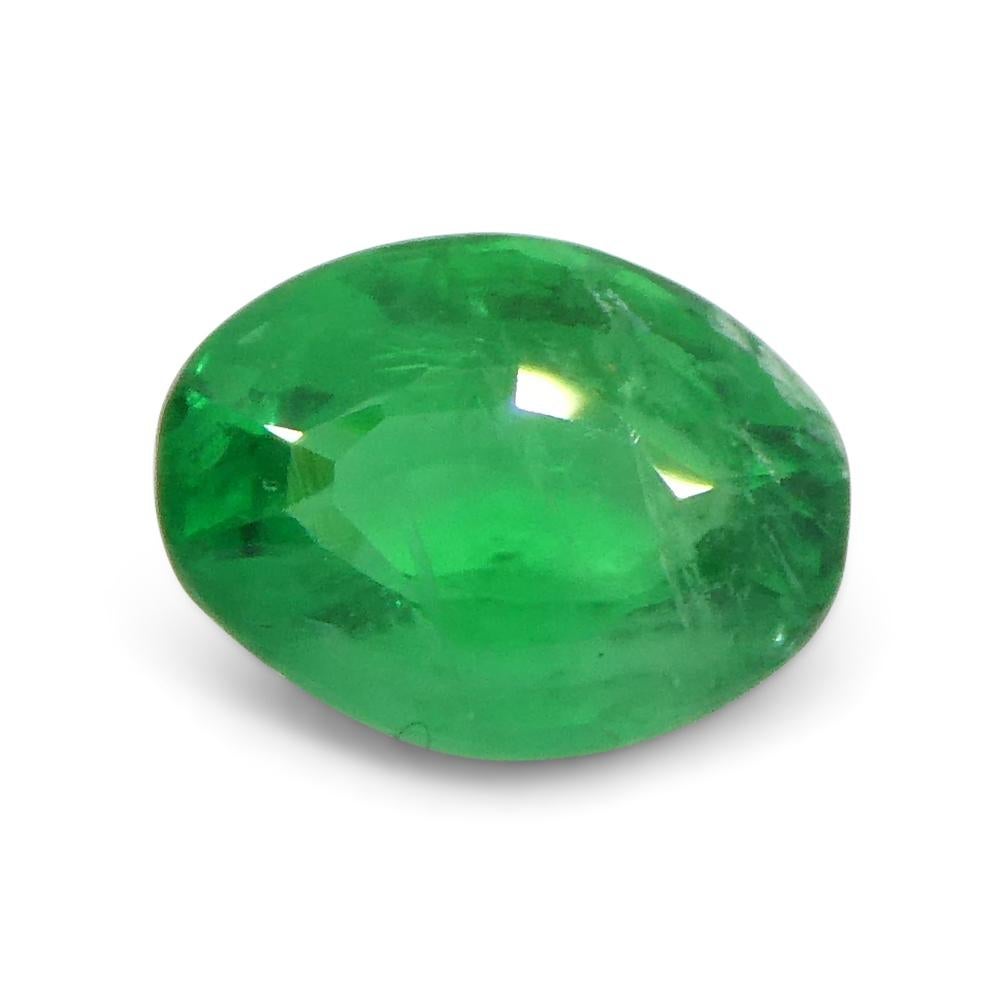 0.83ct Oval Green Emerald from Colombia For Sale 5