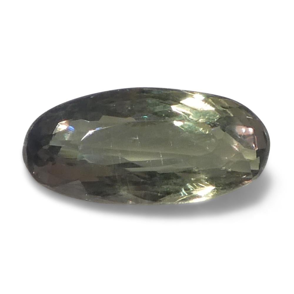 0.83ct Ovaler gelblich grüner bis gelblich brauner Alexandrit aus Sri Lanka im Angebot 6