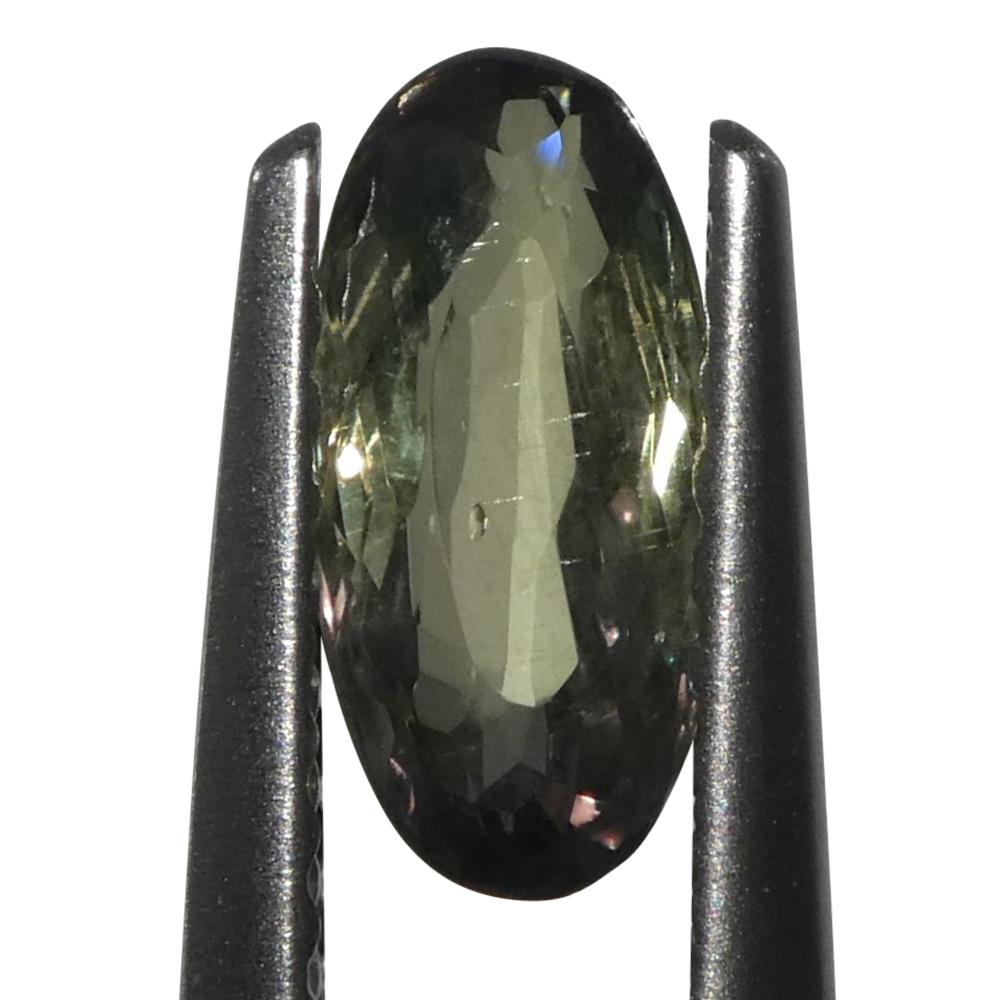 0.83ct Ovaler gelblich grüner bis gelblich brauner Alexandrit aus Sri Lanka im Angebot 9