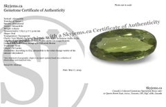 0.83ct Oval Yellowish Green to Yellowish Brown Alexandrite from Sri Lanka