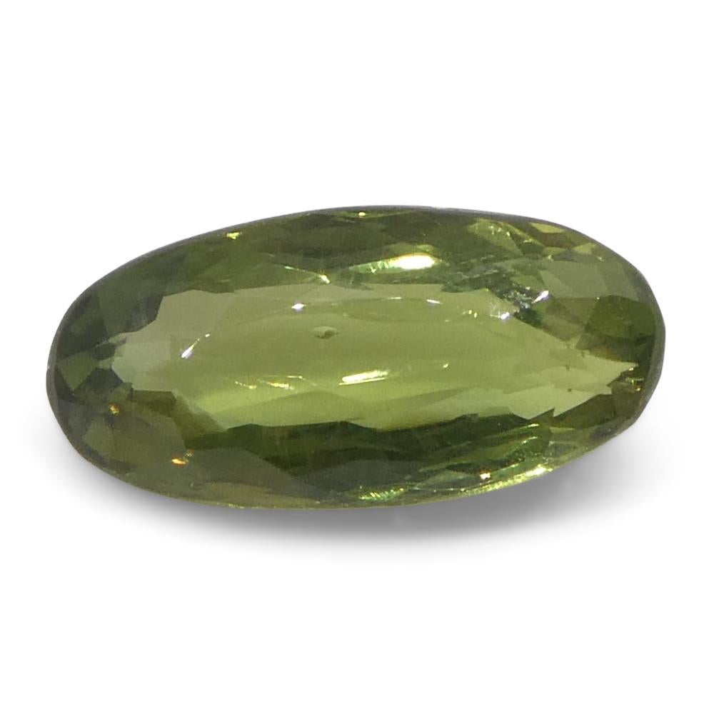 0.83ct Ovaler gelblich grüner bis gelblich brauner Alexandrit aus Sri Lanka für Damen oder Herren im Angebot