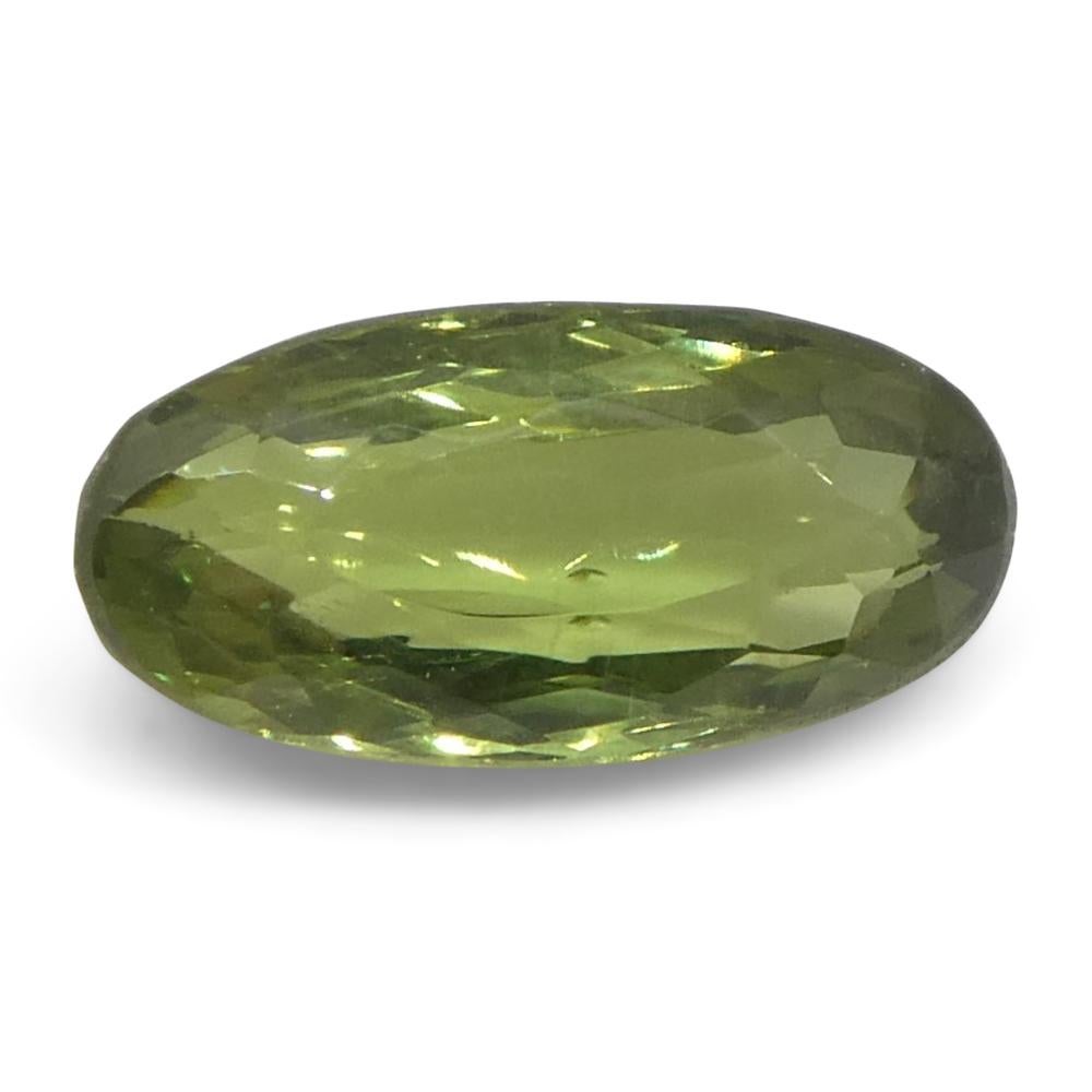 0.83ct Ovaler gelblich grüner bis gelblich brauner Alexandrit aus Sri Lanka im Angebot 1