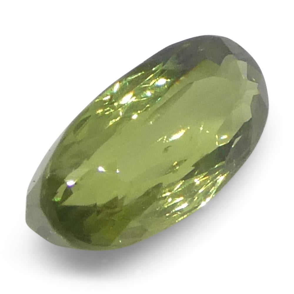 0.83ct Ovaler gelblich grüner bis gelblich brauner Alexandrit aus Sri Lanka im Angebot 2