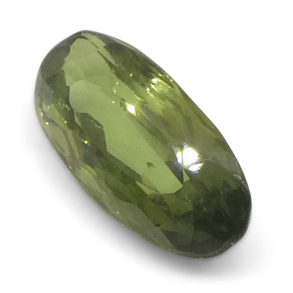 0.83ct Ovaler gelblich grüner bis gelblich brauner Alexandrit aus Sri Lanka im Angebot 3