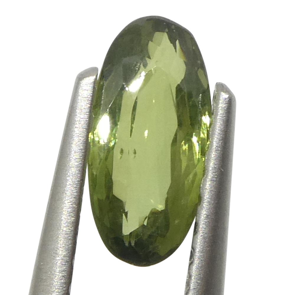 0.83ct Ovaler gelblich grüner bis gelblich brauner Alexandrit aus Sri Lanka im Angebot 4