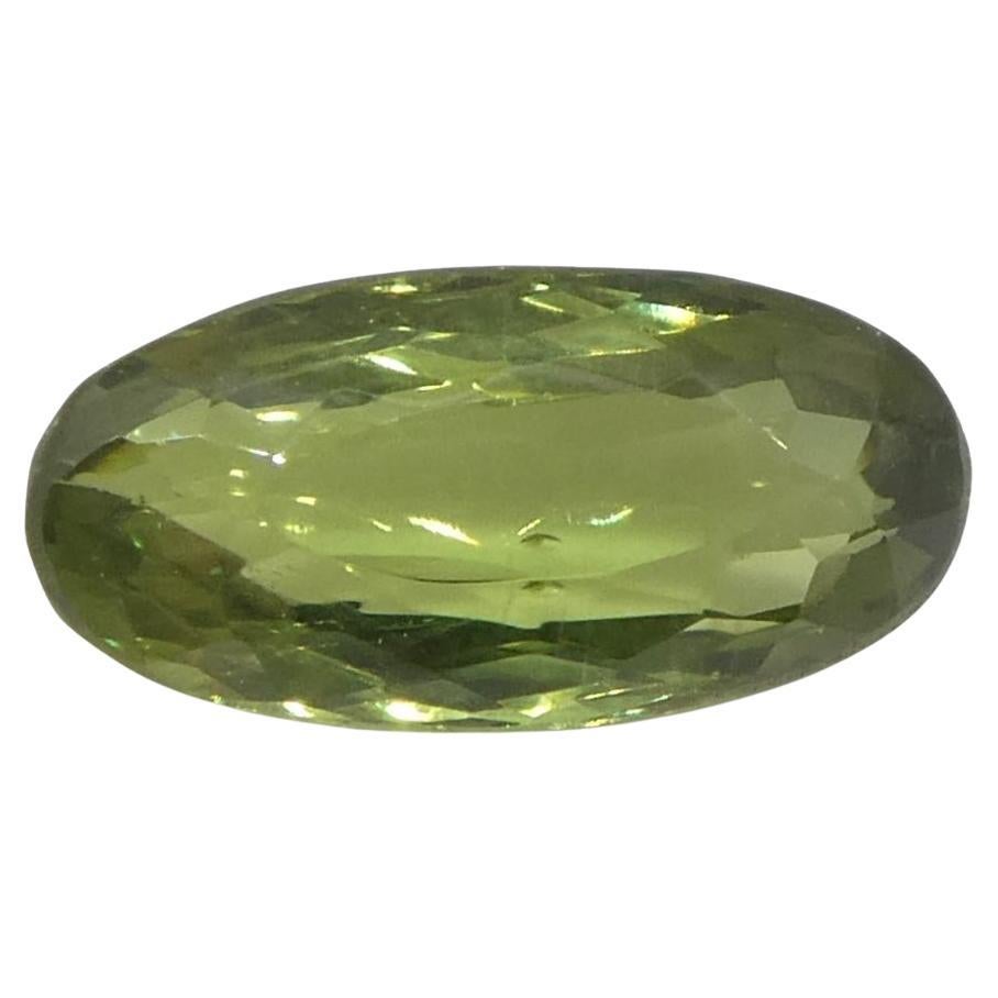 0.83ct Ovaler gelblich grüner bis gelblich brauner Alexandrit aus Sri Lanka im Angebot