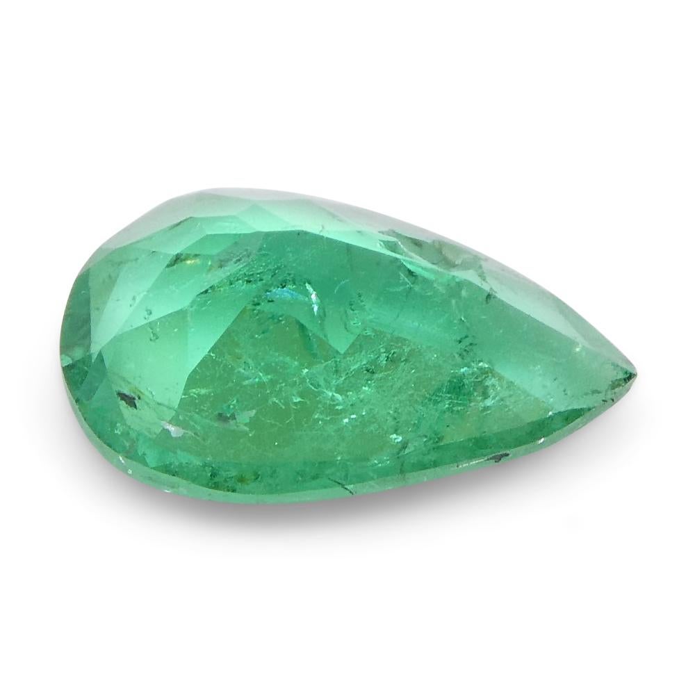 Femenino o masculino 0,83 ct Esmeralda verde pera de Colombia en venta