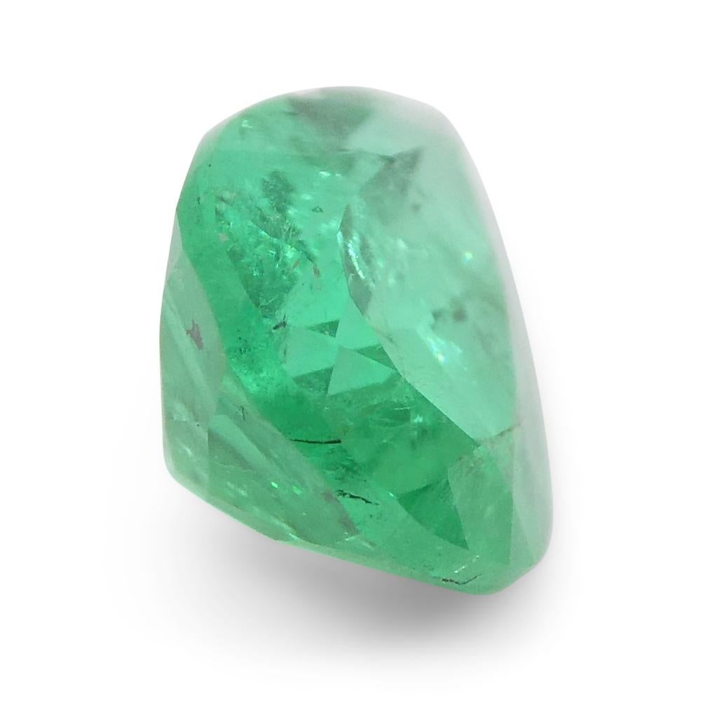 0.83ct Pear Green Emerald from Colombia In New Condition For Sale In Toronto, Ontario