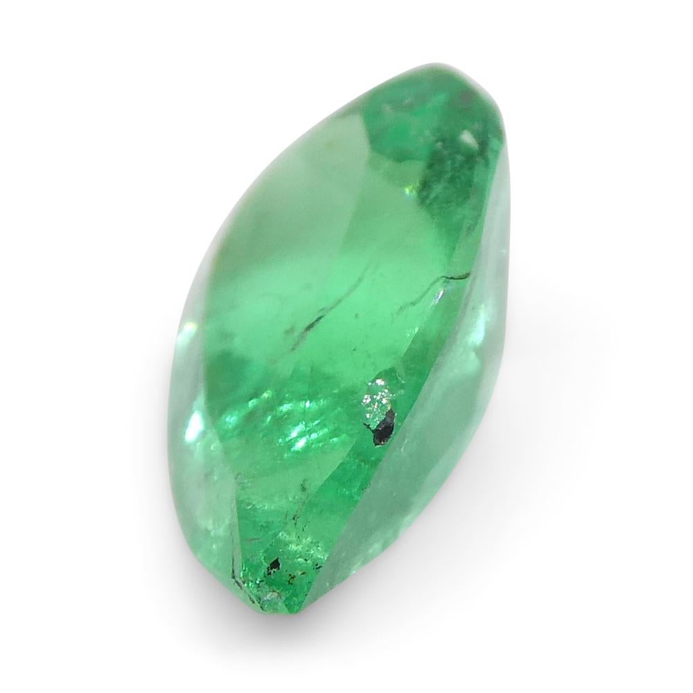 0.83ct Pear Green Emerald from Colombia For Sale 1