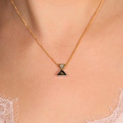 0.83ct Sapphire, Diamond, 18K Gold & Platinum Pendant