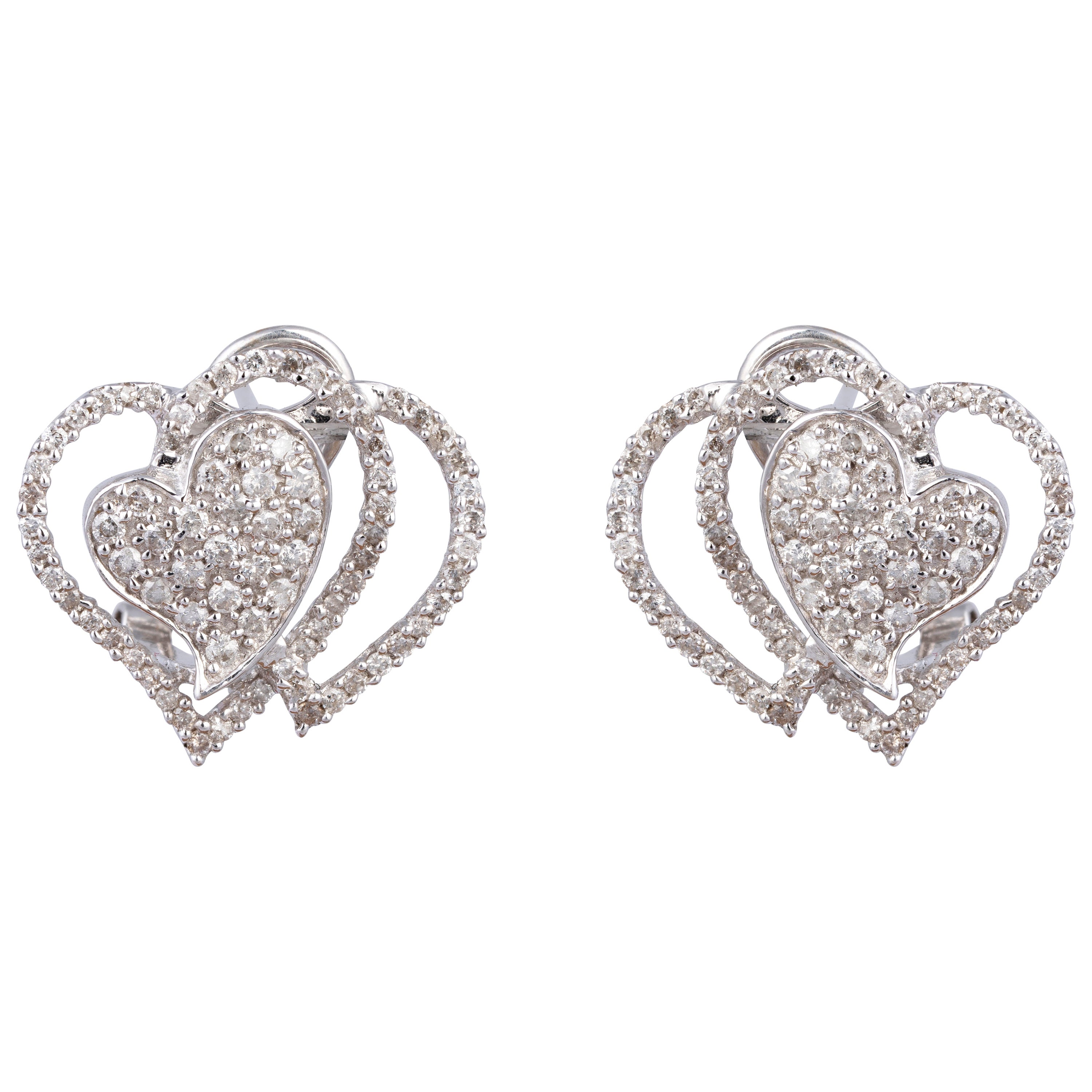 0,83 Karat Diamant-Ohrring aus Gold