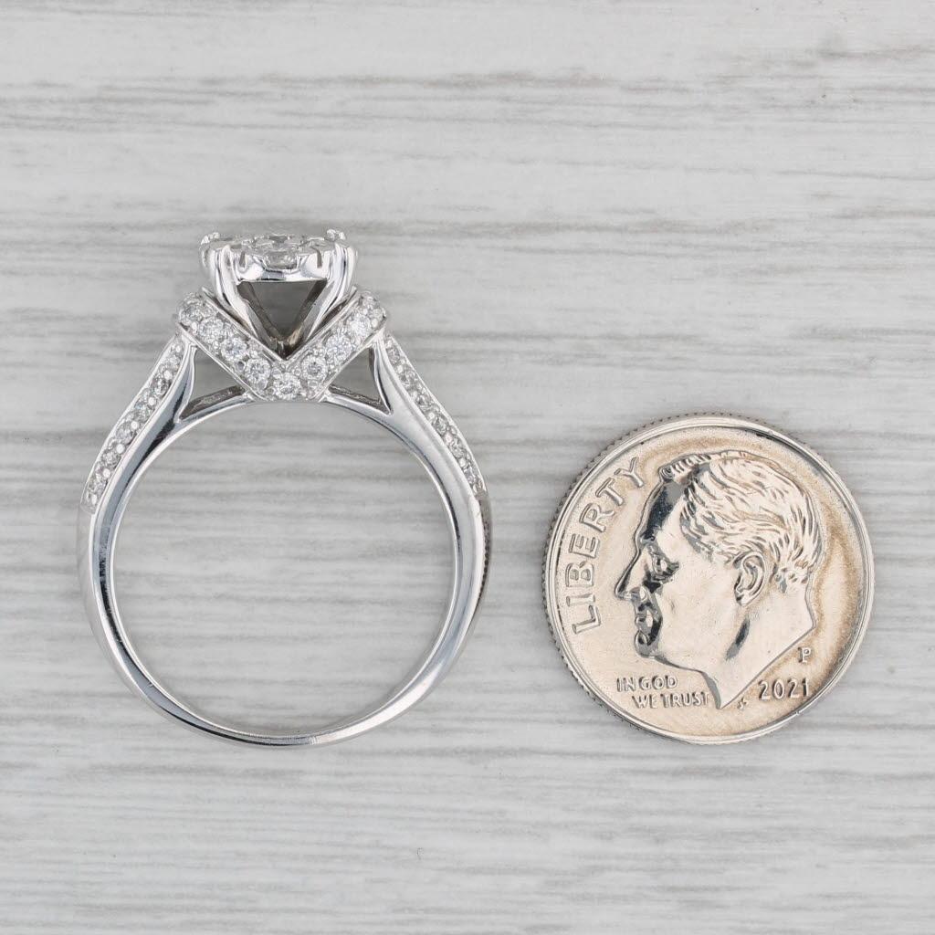 Gemstone Information:
- Natural Diamonds -
Total Carats - 0.59ctw
Cut - Round Brilliant
Color - G - H
Clarity - SI1 - I1

- Natural Diamonds -
Total Carats - 0.24ctw
Cut - Round Brilliant
Color - F - H
Clarity - SI1 - SI2

Metal: 14k White