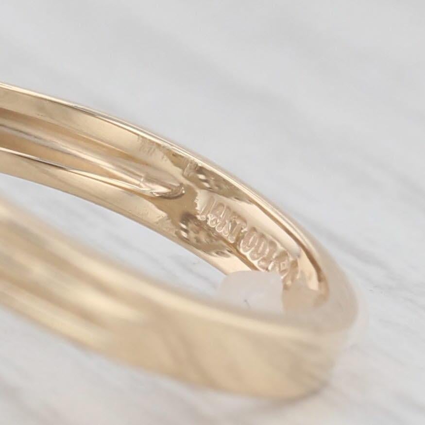 Bague bypass marquise en or jaune 14 carats avec diamants de 0,83 carat, taille 6,25 en vente 3