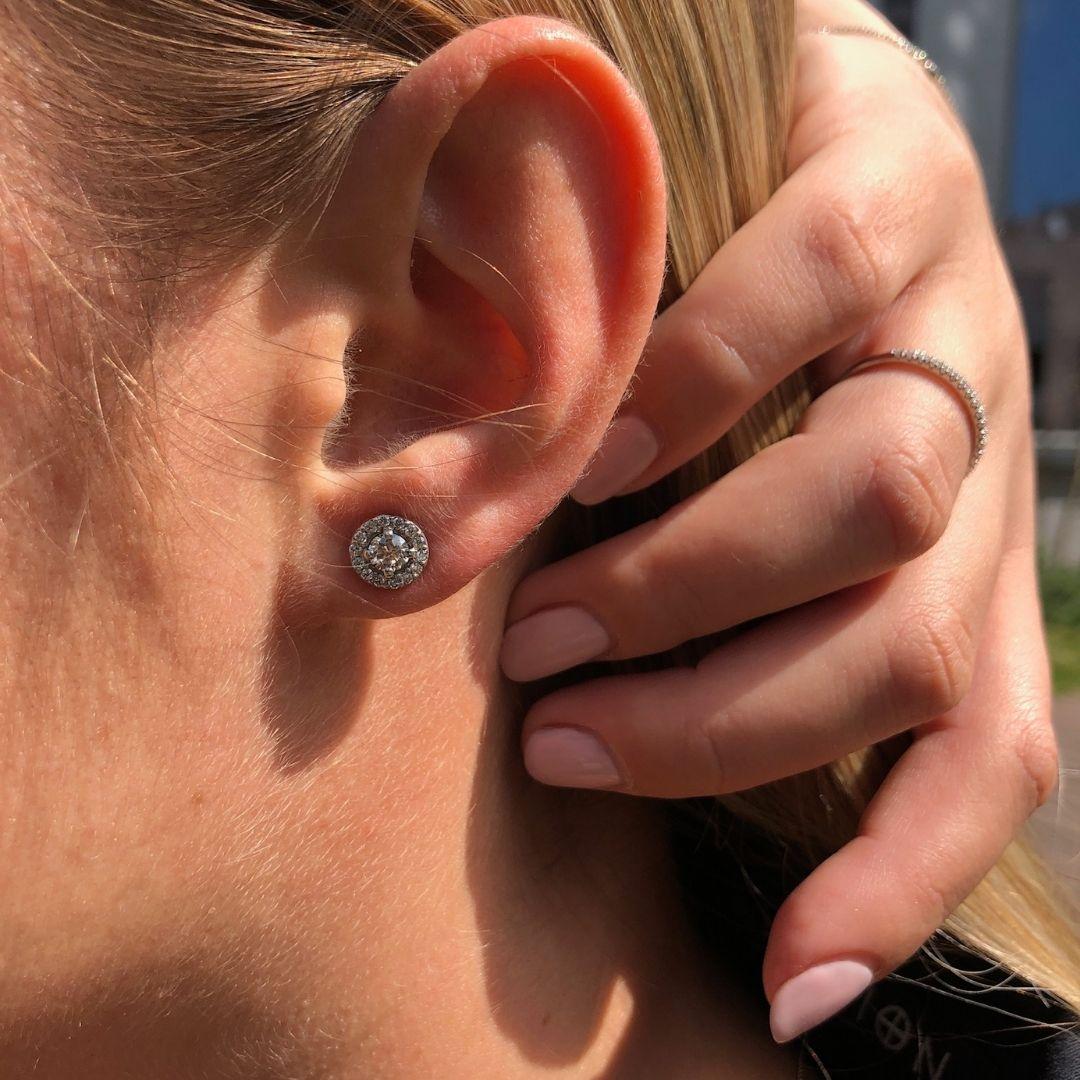 diamond stud earring size chart