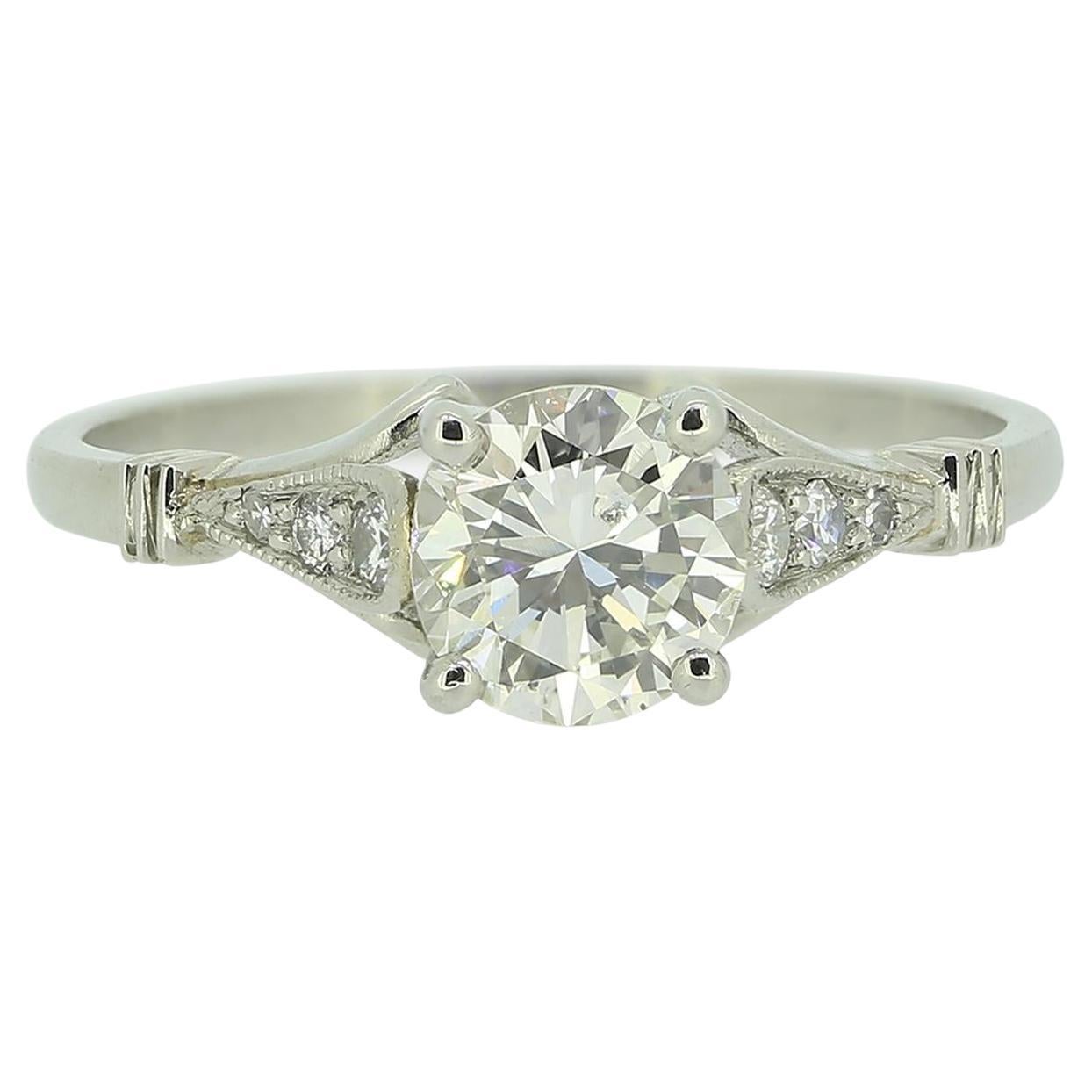 0.84 Carat Diamond Solitaire Engagement Ring