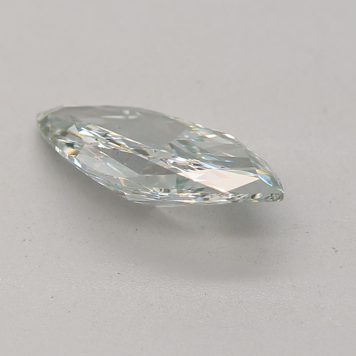 0.84-CARAT, FANCY GRAYISH GREEN, CUT DIAMOND VS2 Clarity GIA Certified In New Condition For Sale In Kowloon, HK
